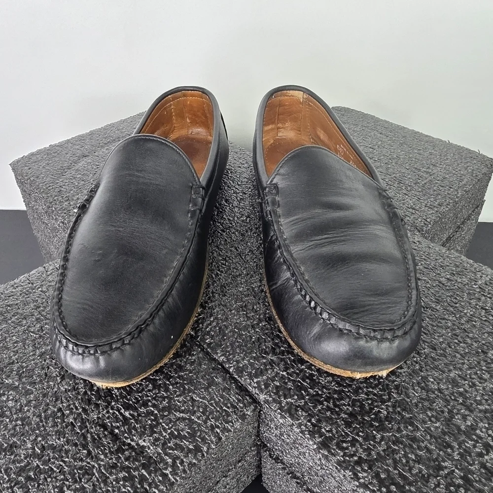 ​Allen Edmonds Shoe Castino Black Leather Driving Moccasins Men 8.5 D USA 43071